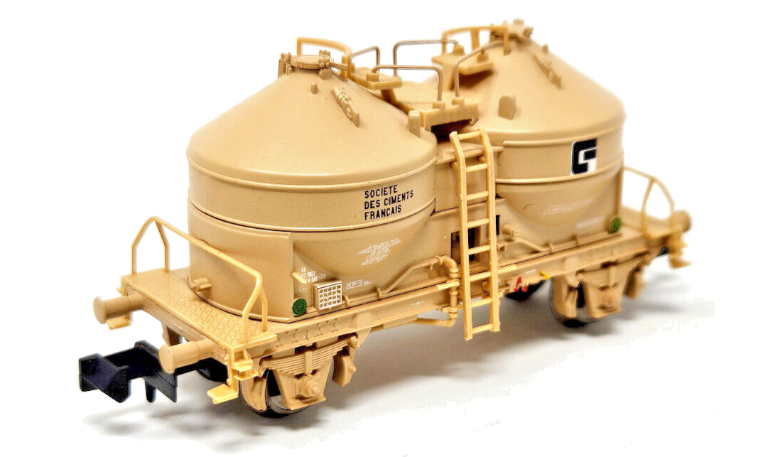 Minitrix 15664-04  SNCF Silowagen - 2 achsig - beige - Spur N - 1:160