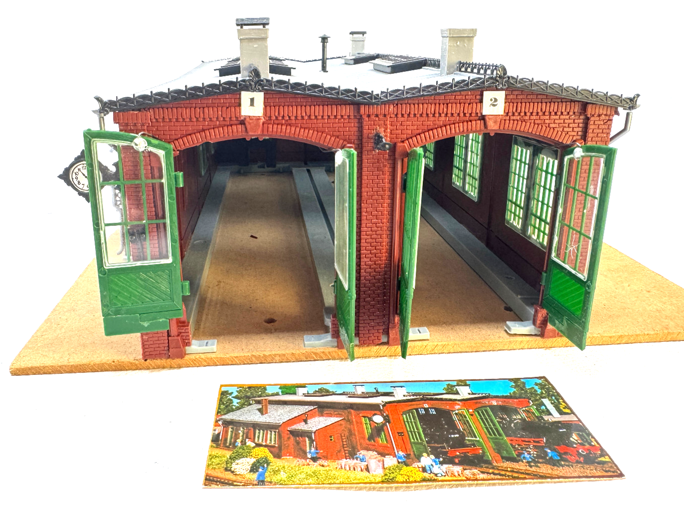 Vollmer 45752 H0 Lokschuppen mit Türschließautomatik -  1:87 HO H0 - für Bastler