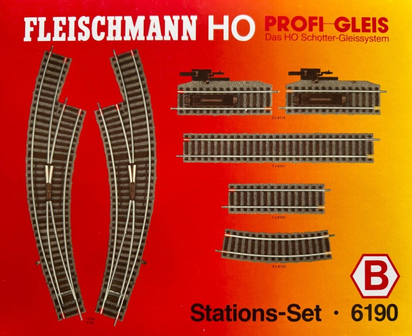 Fleischmann Profi Gleis 6190 - Stations-Set - B - Originalverpackt - 1:87 HO H0