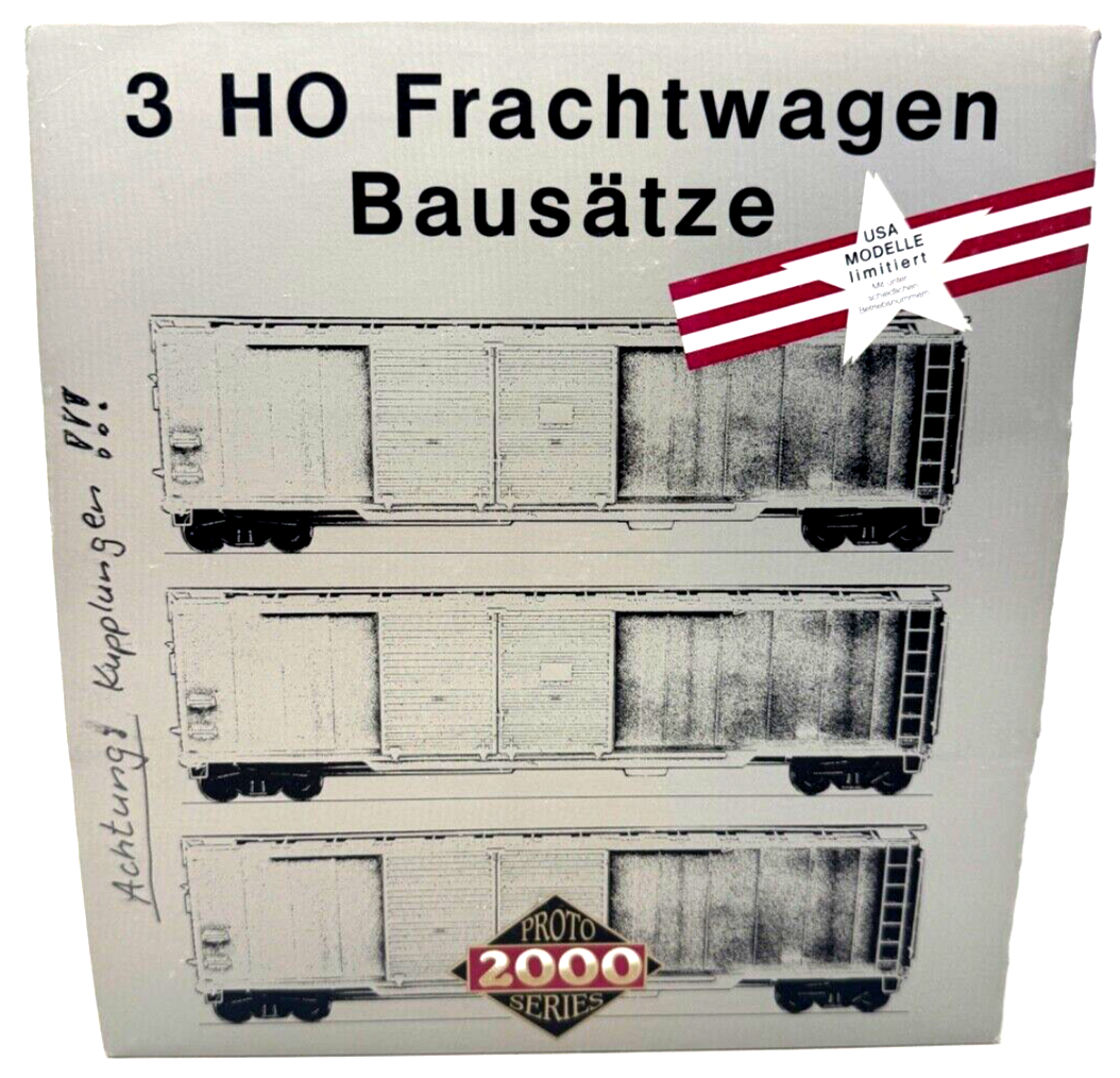 BRAWA Proto 2000 Series 0972 Life Like 3er Set Box Frachtwagen - H0 HO 1:87