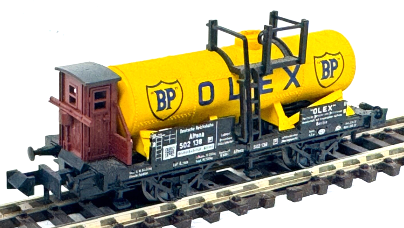 Minitrix 13232 Kesselwagen "BP" OLEX DRG - 502 138 Altona - 1:160 N