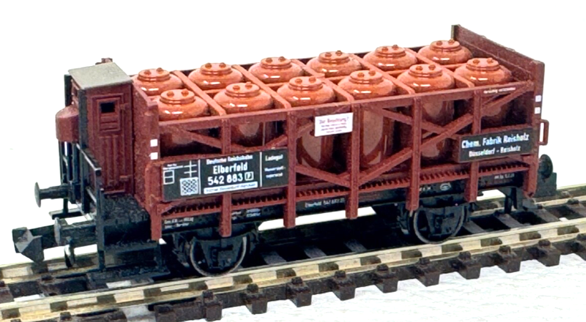 Fleischmann 83 8806 2-Achser Säuretopfwagen DR 542 883 Elberfeld Spur N - 1:160