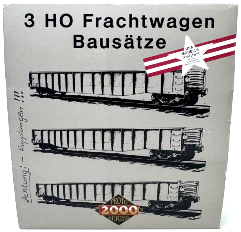 BRAWA Proto 2000 Series 0978.7 Life Like 3er Set Box Frachtwagen - H0 HO 1:87