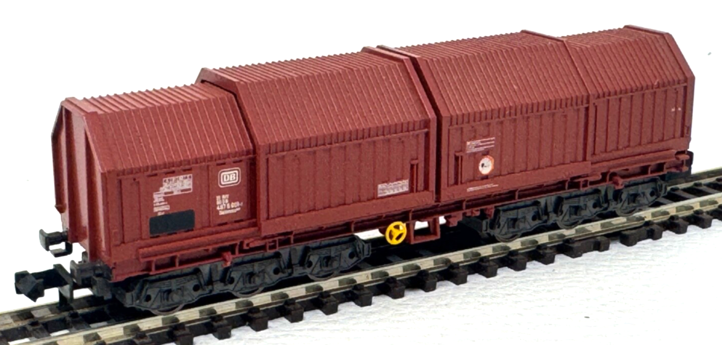 Fleischmann 8387 N Teleskophaubenwagen 487 6 001-7 - DB - braun -  1:160 N