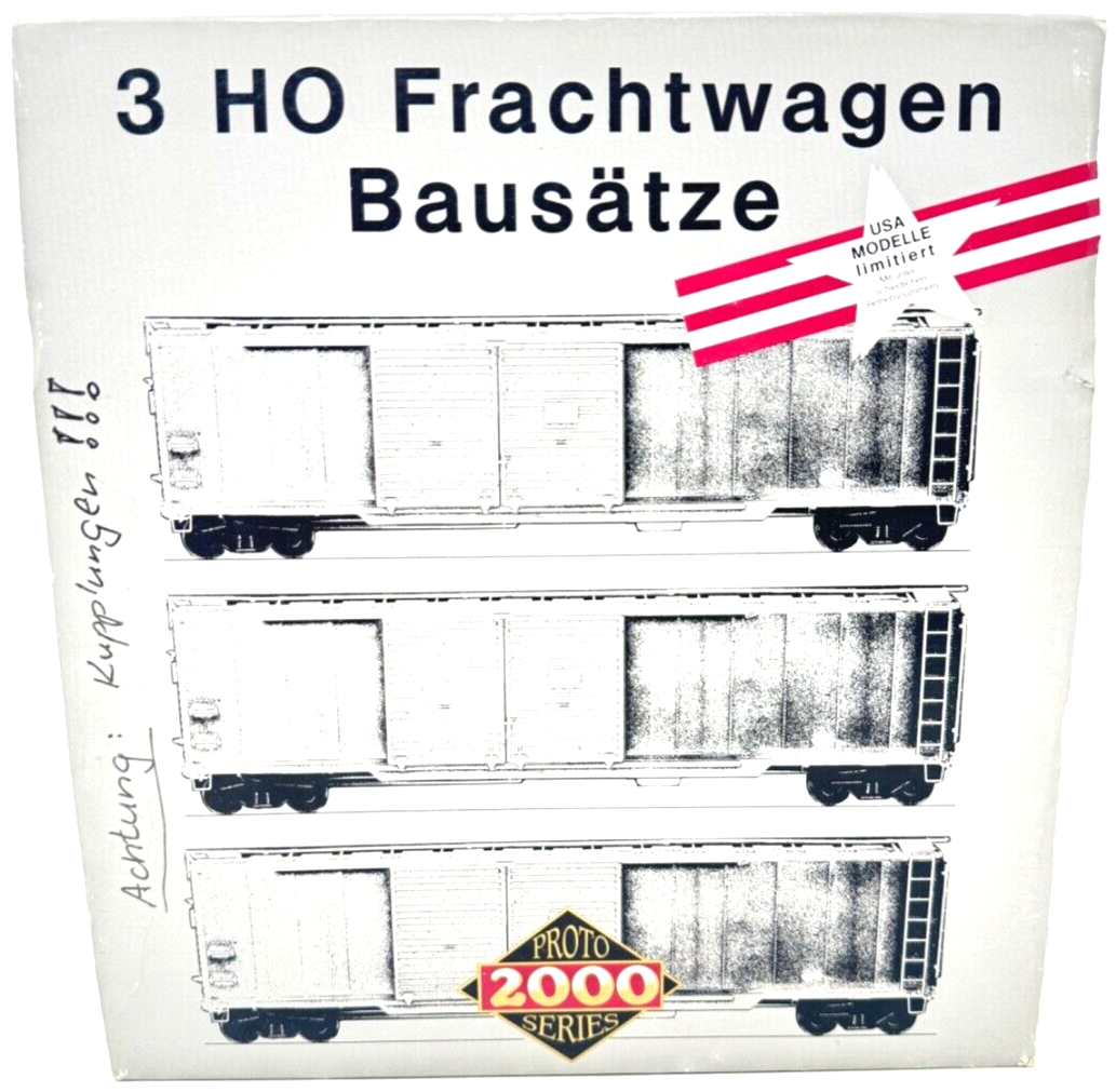 BRAWA Proto 2000 Series 0971 Life Like 3er Set Box Frachtwagen - H0 HO 1:87